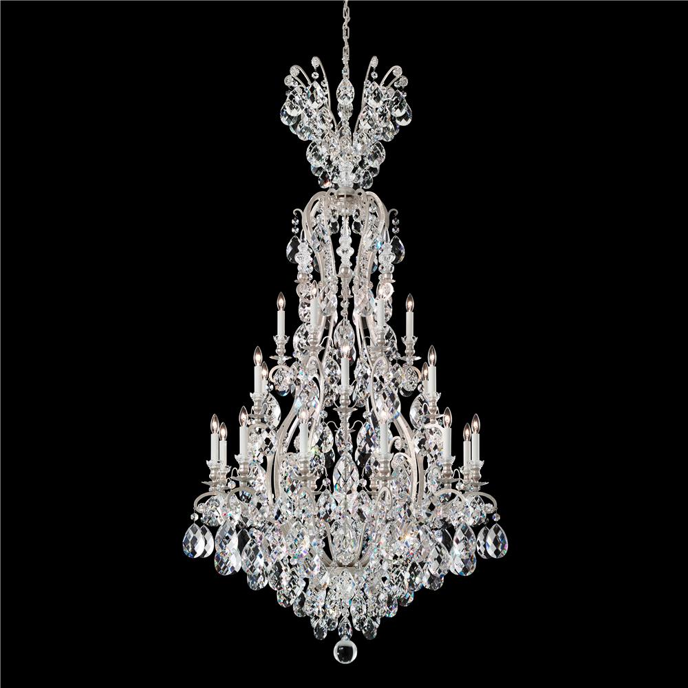 Schonbek 3783-48 Renaissance 25 Light Chandelier in Antique Silver with Clear Heritage Crystal