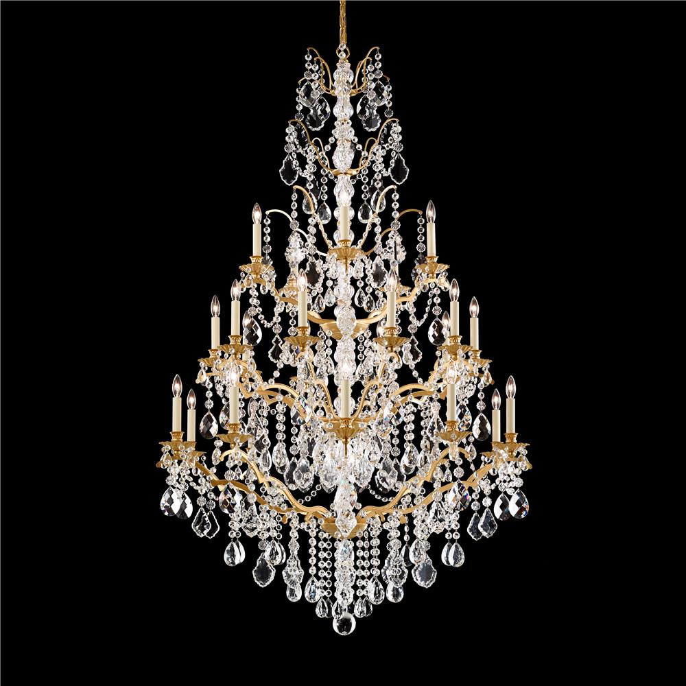 Schonbek 5782-22L Bordeaux 25 Light Chandelier in Heirloom Gold with Clear Legacy Crystal