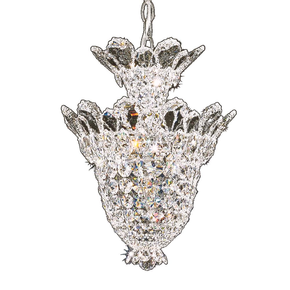 Schonbek 5846A Trilliane 5 Light Chandelier in Silver with Clear Spectra Crystal