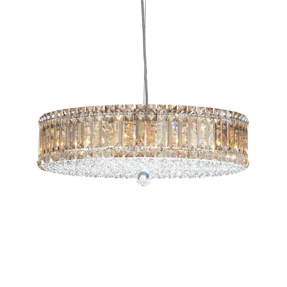 Schonbek 6672S Plaza 15 Light Pendant in Stainless Steel with Clear Crystals From Swarovski