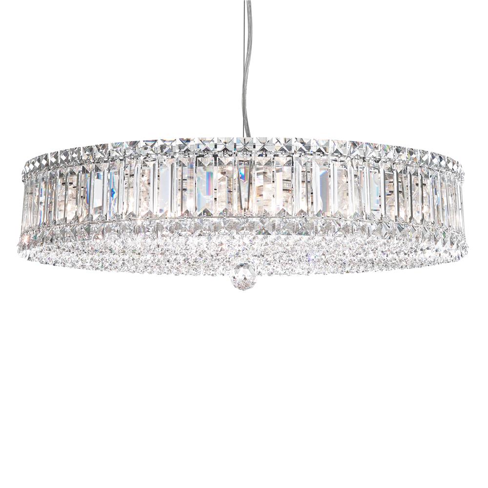 Schonbek 6674A Plaza 21 Light Pendant in Stainless Steel with Clear Spectra Crystal