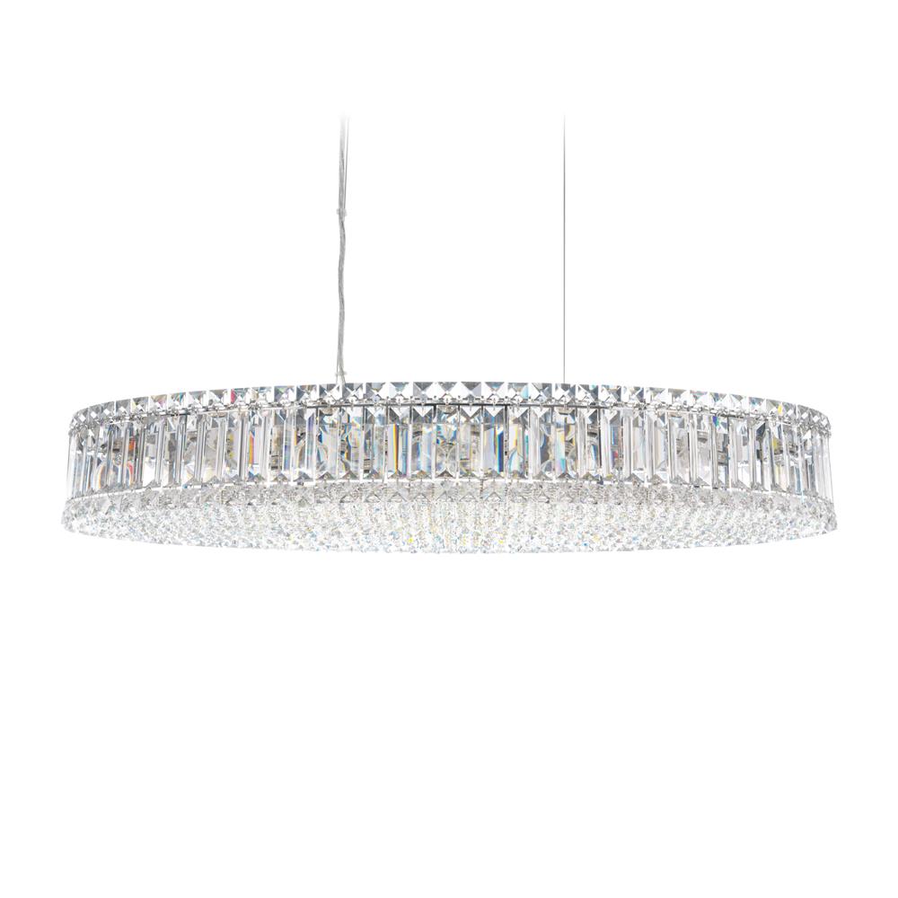 Schonbek 6678S Plaza 16 Light Pendant in Stainless Steel with Clear Crystals From Swarovski