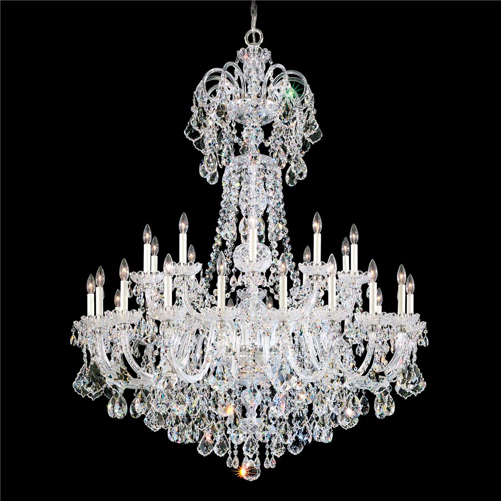 Schonbek 6816-40A Olde World 35 Light Chandelier in Silver with Clear Spectra Crystal
