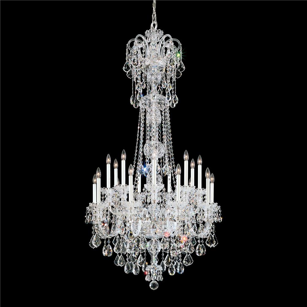 Schonbek 6818-40S Olde World 23 Light Chandelier in Silver with Clear Crystals From Swarovski