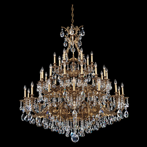 Schonbek 6967-26S Sophia 35 Light Chandelier in French Gold with Clear Crystals From Swarovski
