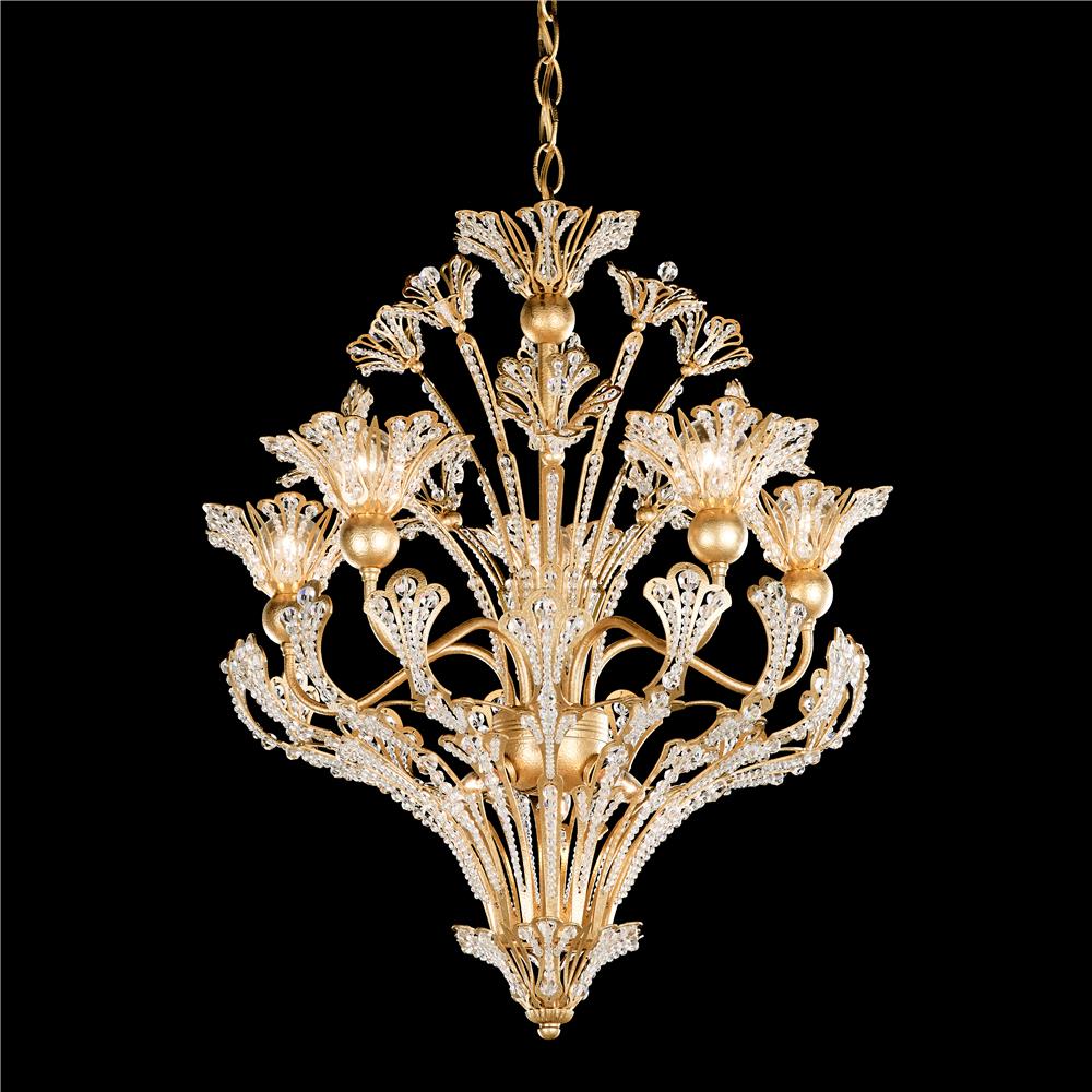 Schonbek 7882-23S Rivendell 8 Light Chandelier in Etruscan Gold with Clear Crystals From Swarovski