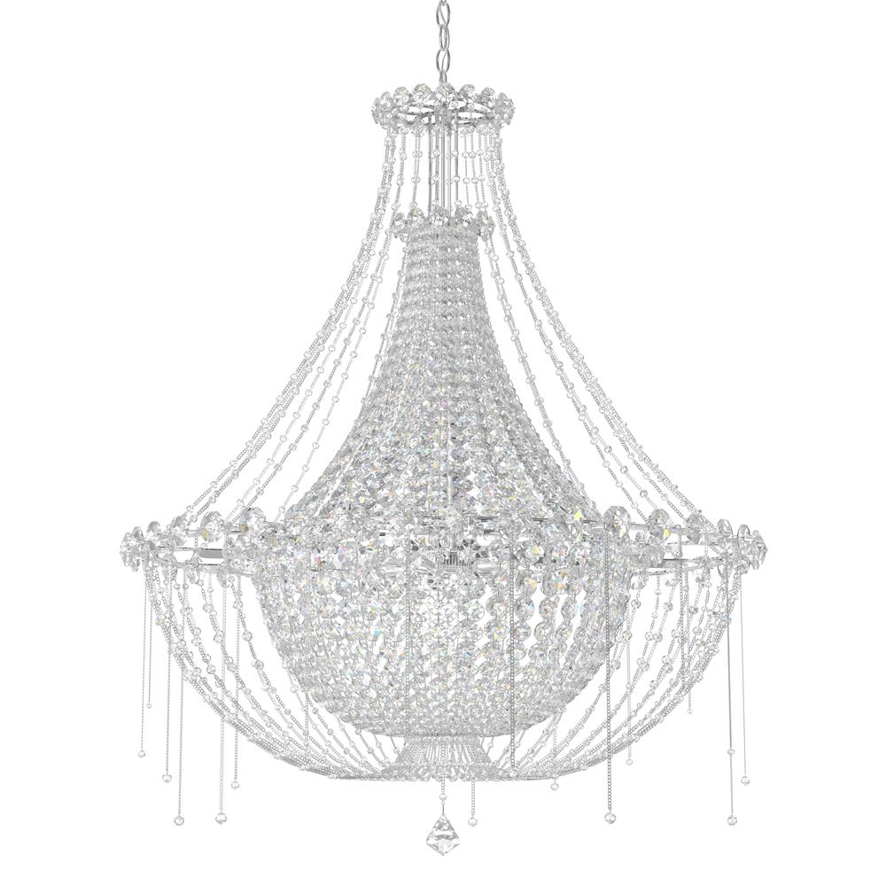 Schonbek CM8334N-401A Chrysalita 8 Light Chandelier in Stainless Steel with Crystal Spectra Crystal