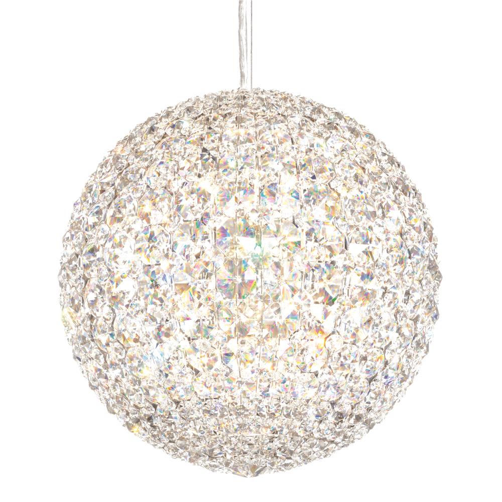 Schonbek DV1212S Da Vinci 12 Light Pendant in Stainless Steel with Clear Crystals From Swarovski