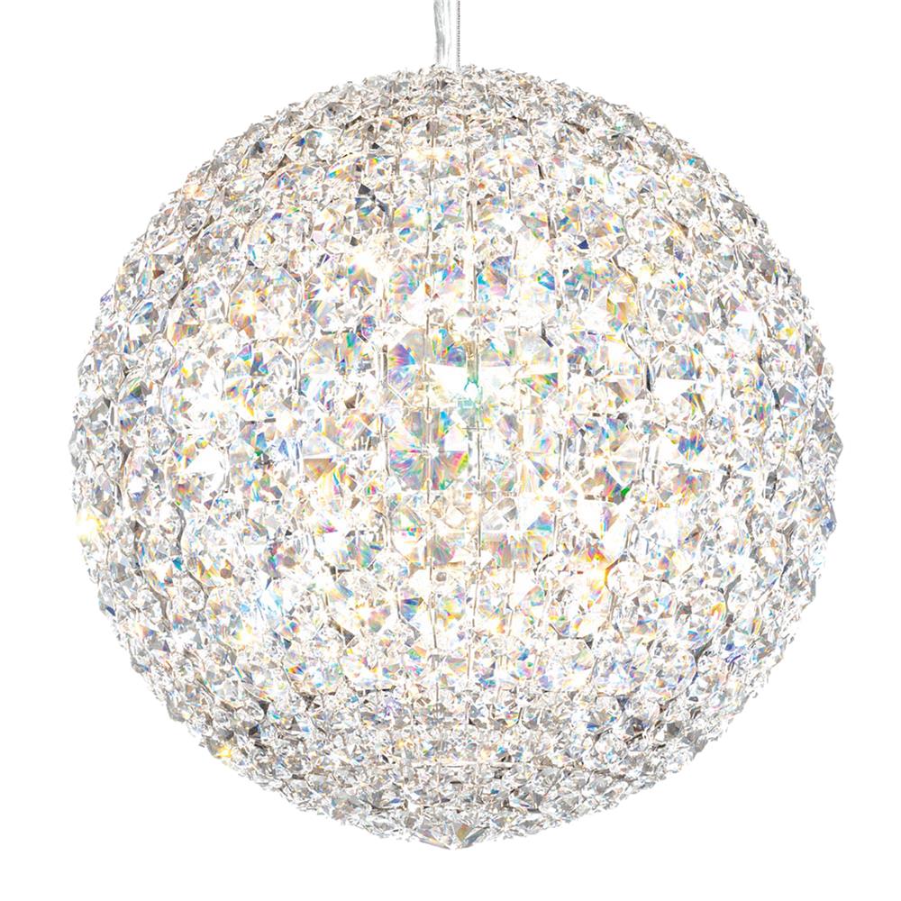 Schonbek DV1515S Da Vinci 16 Light Pendant in Stainless Steel with Clear Crystals From Swarovski