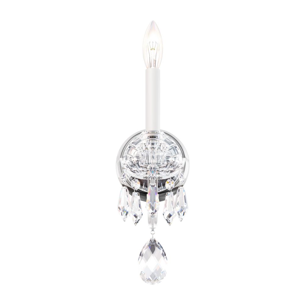 Schonbek HA5801N-40H Hamilton nouveau 1 light traditional sconce in silver with clear heritage crystal