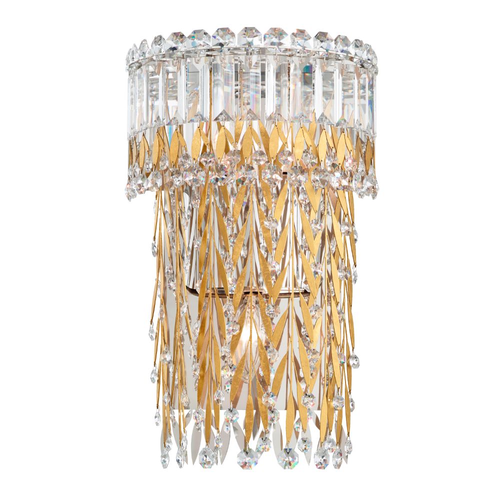 Schonbek LR1002N-401H Triandra 3 Light Traditional Sconce In Stainless Steel With Clear Heritage Crystal