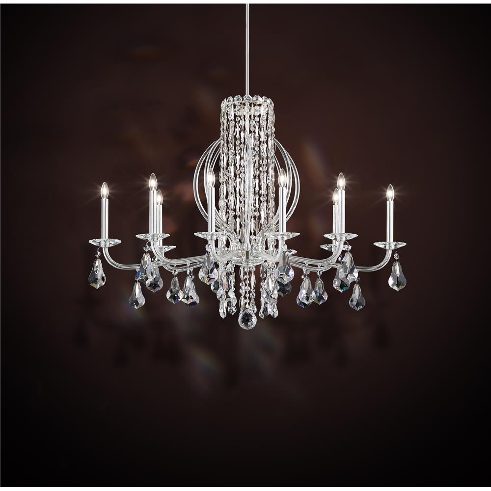 Schonbek RS8310N-22A Sarella 10 Light Chandelier in Heirloom Gold with Crystal Spectra Crystal