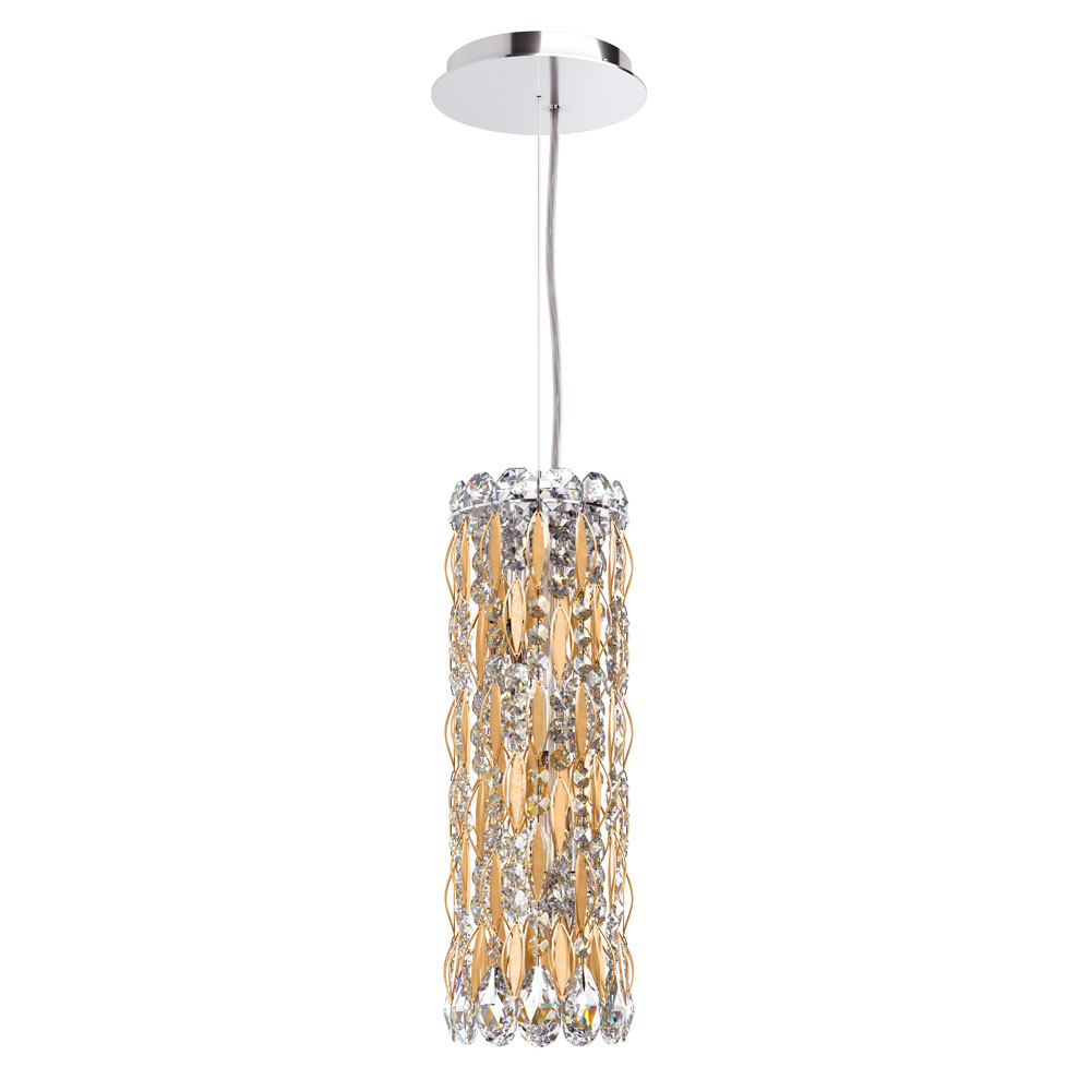 Schonbek RS8341N-401H Sarella 3 Light Pendant in Stainless Steel with Crystal Heritage Crystal