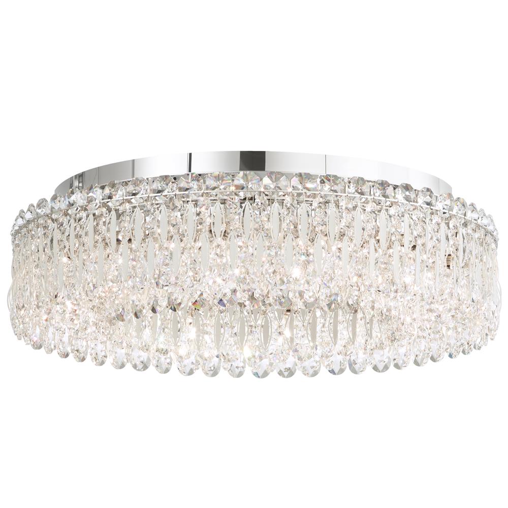 Schonbek RS8347N-06S Sarella Close to Ceiling in White with Crystal Crystals From Swarovski