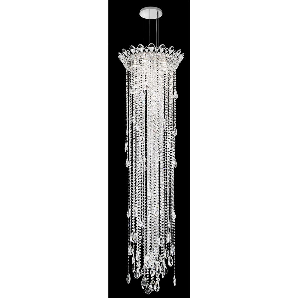 Schonbek TR1813N-401A Trilliane Strands 5 Light Pendant in Stainless Steel with Clear Spectra Crystal