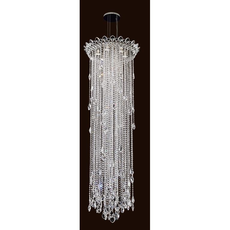 Schonbek TR2413N-401A Trilliane Strands 6 Light Pendant in Stainless Steel with Clear Spectra Crystal