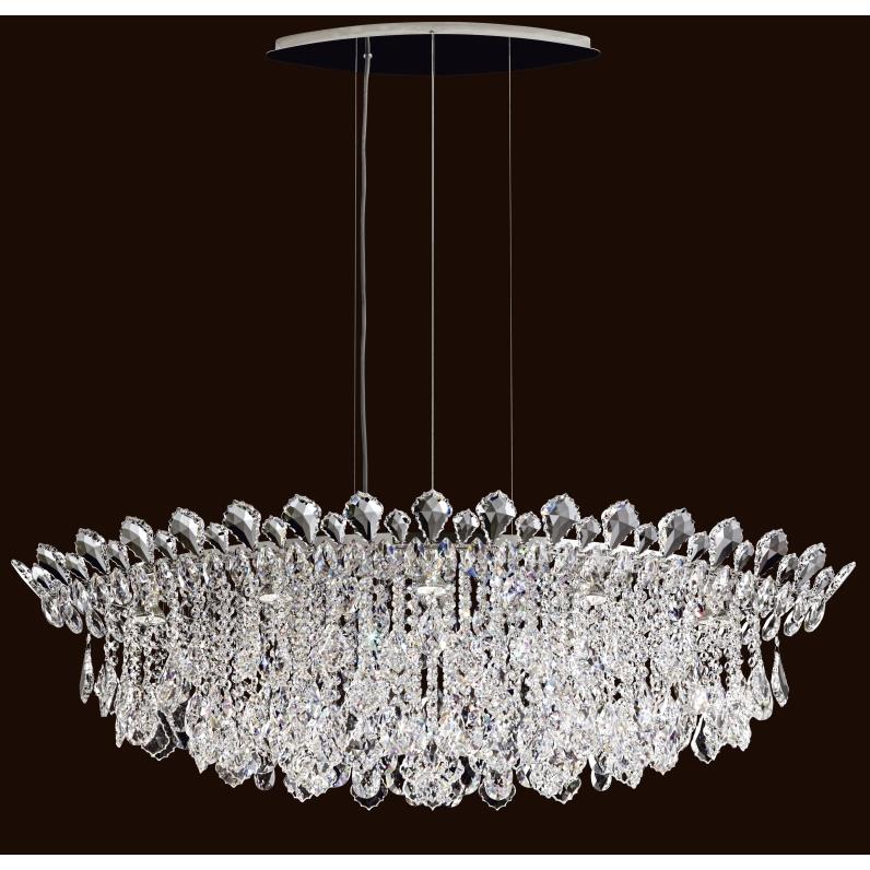Schonbek TR4811N-401A Trilliane Strands 8 Light Pendant in Stainless Steel with Clear Spectra Crystal