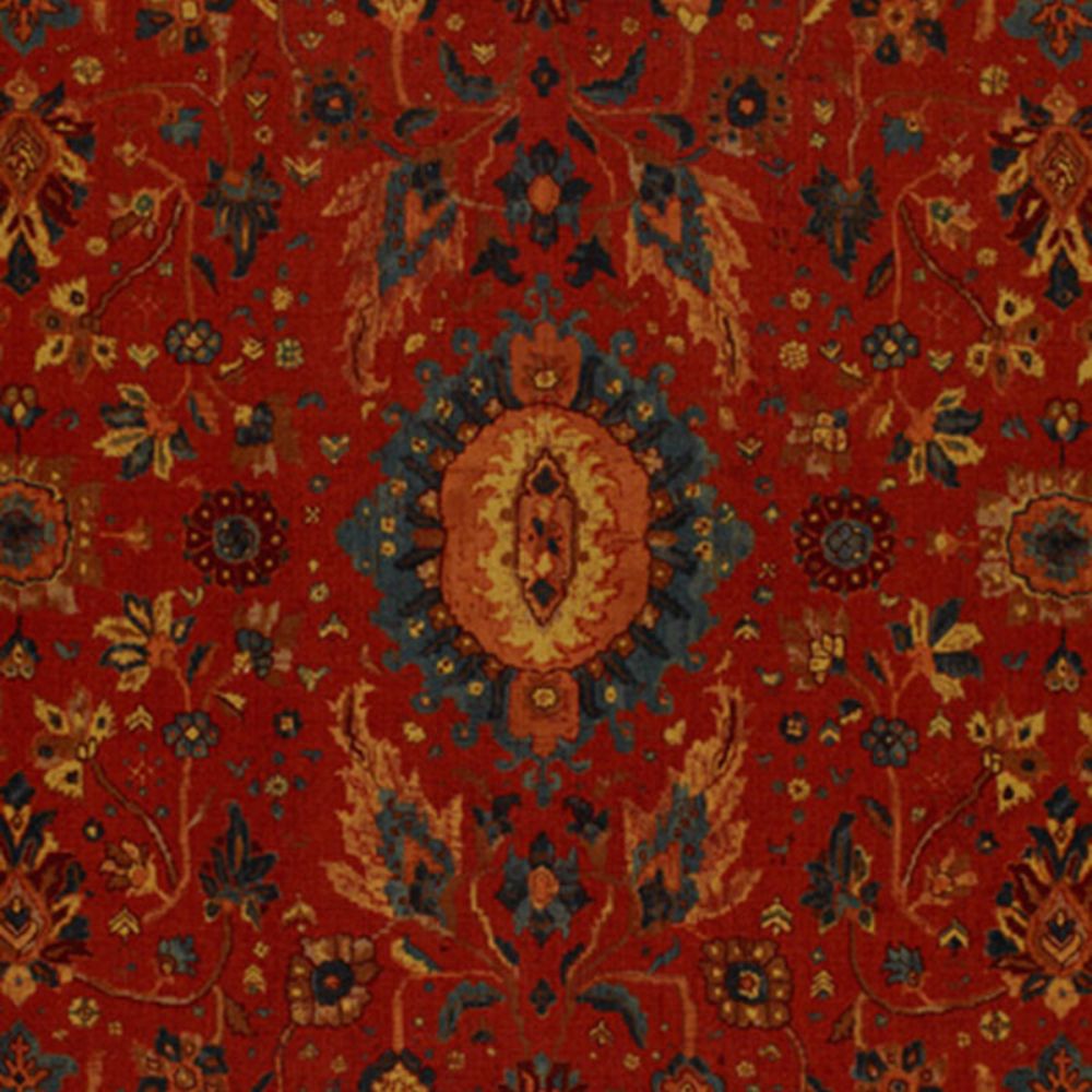 Schumacher 172790 Jahanara Carpet Fabric in Turkish Red