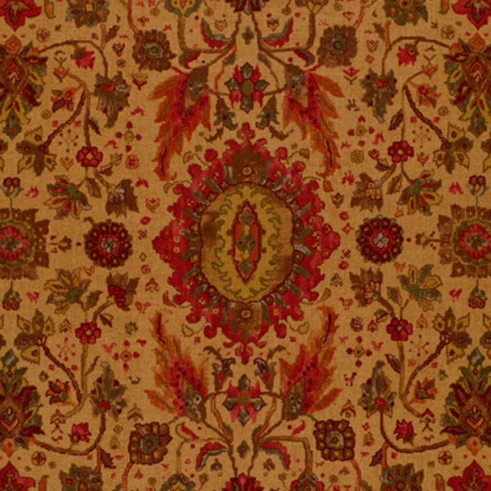 Schumacher 172792 Jahanara Carpet Fabric in Tea Leaf