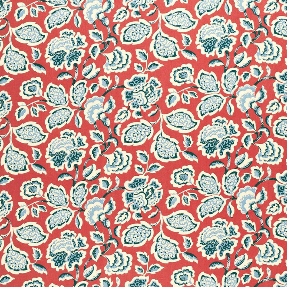 Schumacher 173700 Deco Flower Fabric in Berry