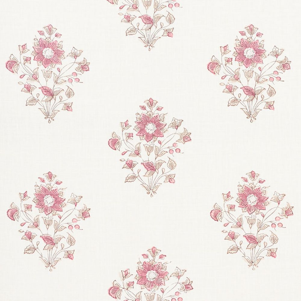Schumacher 173763 Beatrice Bouquet Fabric in Pink