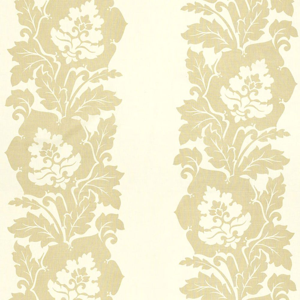 Schumacher 173850 Margate Damask Print Fabric in Linen