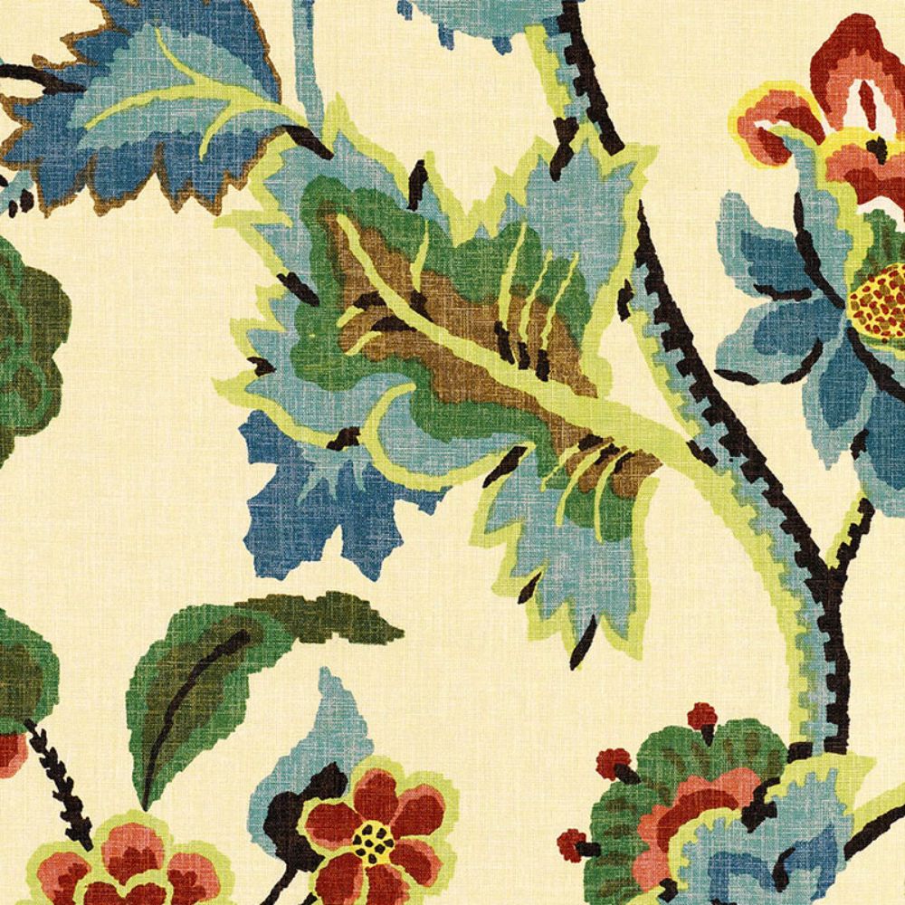 Schumacher 173910 Khantau Tree Fabric in Cream