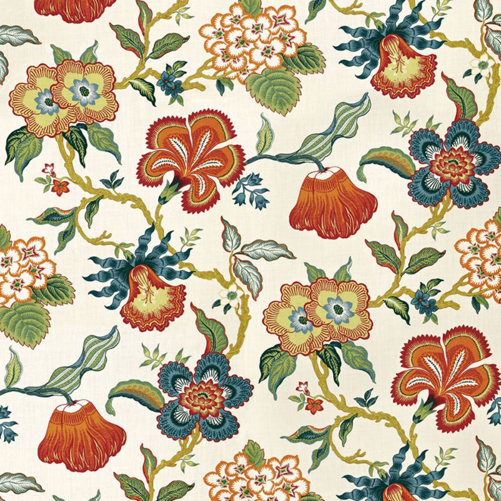 Schumacher 174031 Hothouse Flowers Fabric in Spark