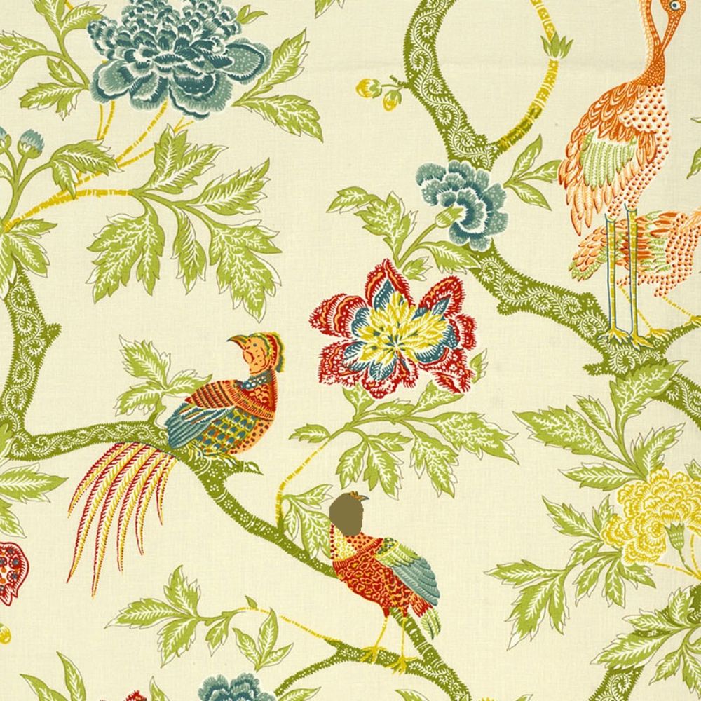 Schumacher 174080 Arbre Chinois Fabric in Meadow