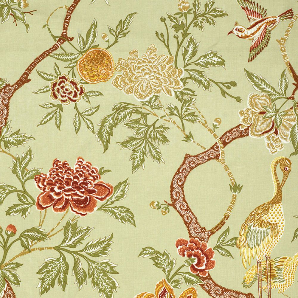 Schumacher 174082 Arbre Chinois Fabric in Sage