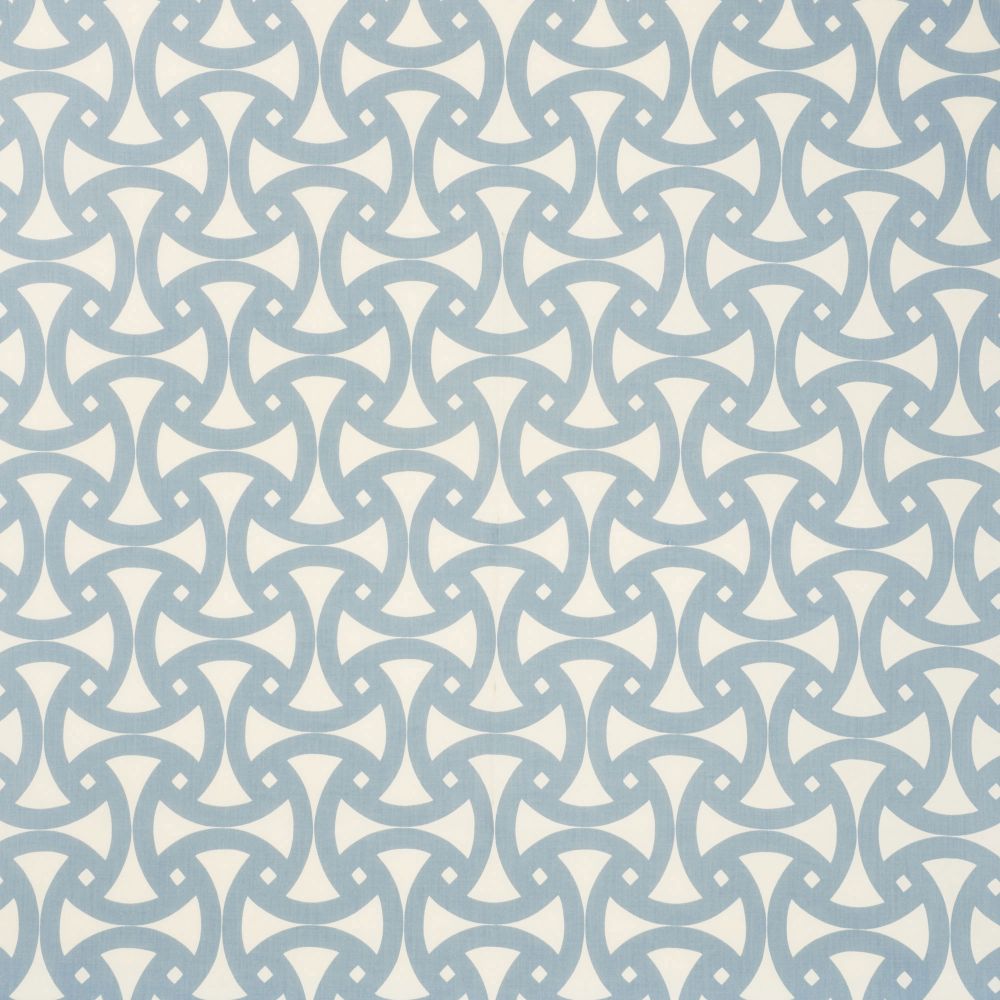 Schumacher 174304 Santorini Print Indoor/outdoor Fabric in Sky