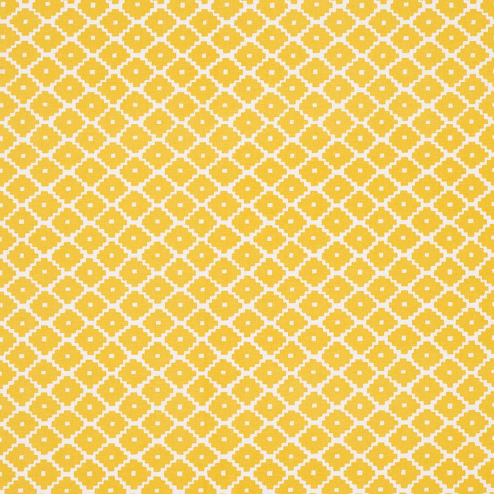 Schumacher 174489 Ziggurat Fabric in Yellow