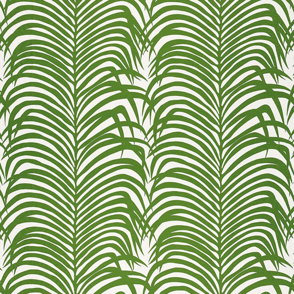 Schumacher 174871 Zebra Palm Fabric in Jungle