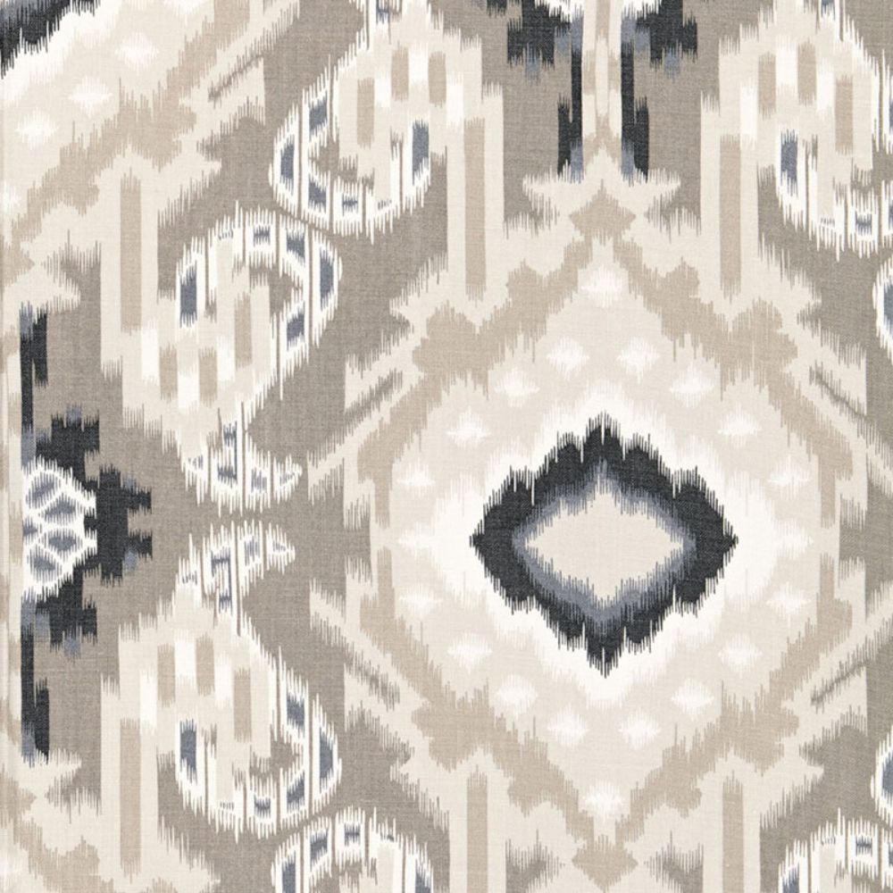 Schumacher 174981 Kiribati Ikat Print Fabric in Linen