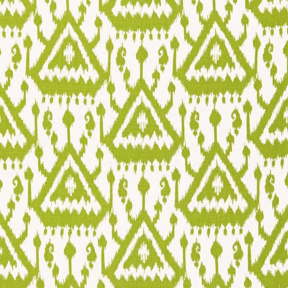Schumacher 175023 Vientiane Ikat Fabric in Palm