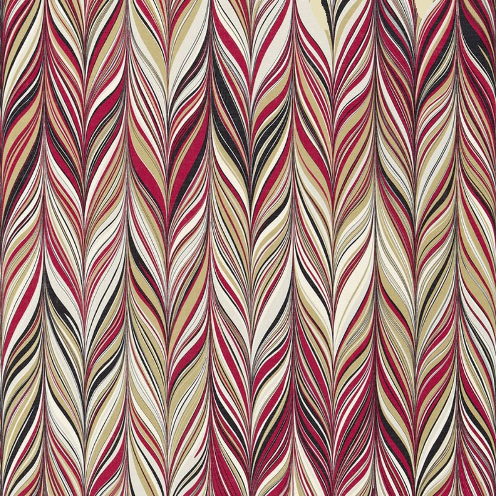 Schumacher 175053 Firenze Fabric in Ruby