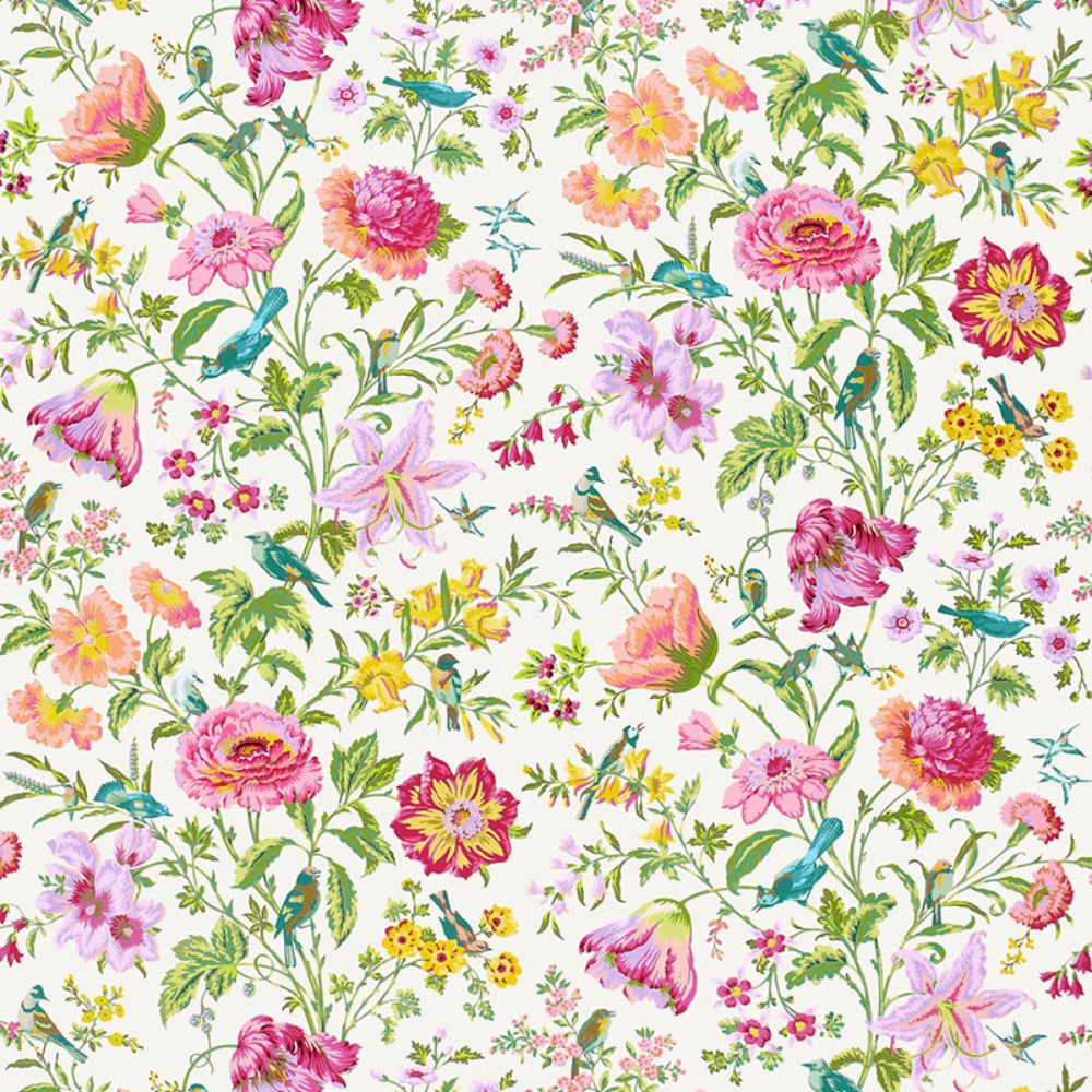 Schumacher 175220 Avondale Floral Fabric in Meadow