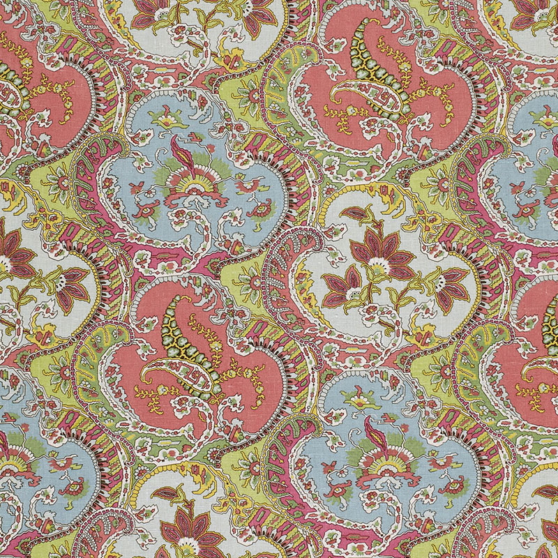 Schumacher 175550 Timothy-Corrigan Collection Pickfair Paisley Fabric  in Multi