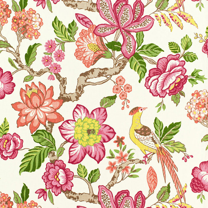 Schumacher 175562 Timothy-Corrigan Collection Huntington Gardens Fabric  in Multi