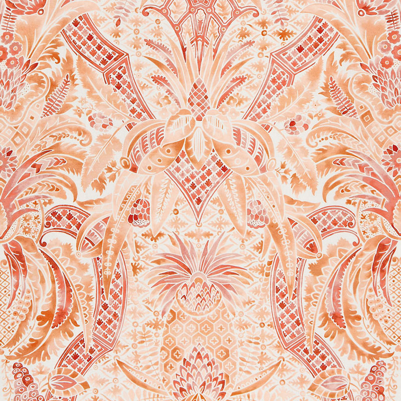 Schumacher 175583 Timothy-Corrigan Collection Cap Ferrat Fabric  in Sunset