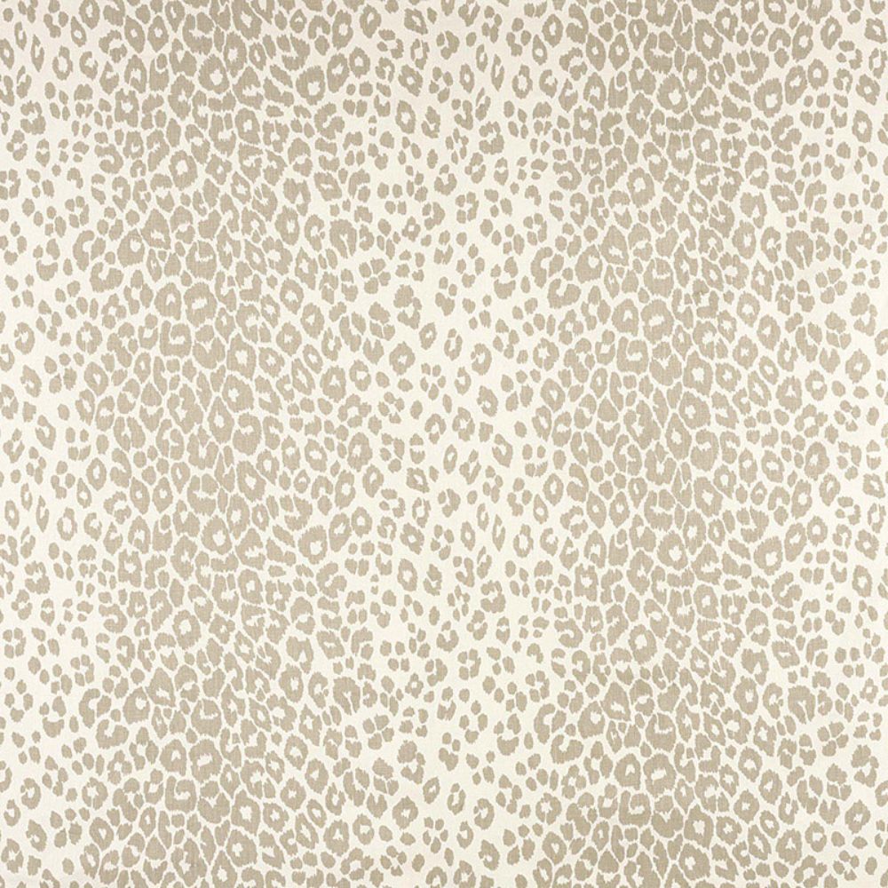 Schumacher 175721 Iconic Leopard Fabric in Linen
