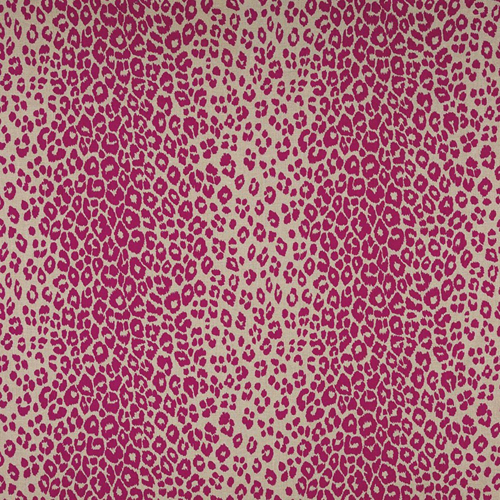 Schumacher 175723 Iconic Leopard Fabric in Fuchsia/natural