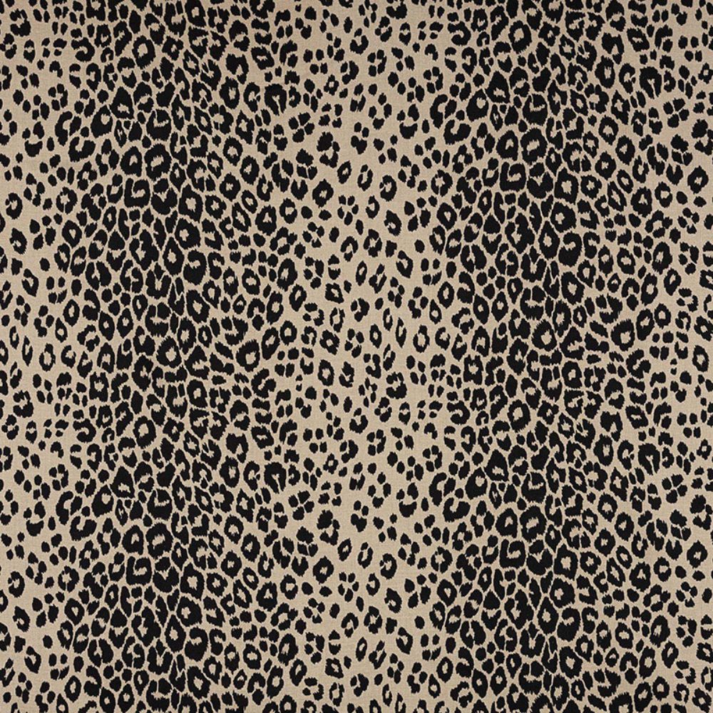 Schumacher 175725 Iconic Leopard Fabric in Ebony/natural