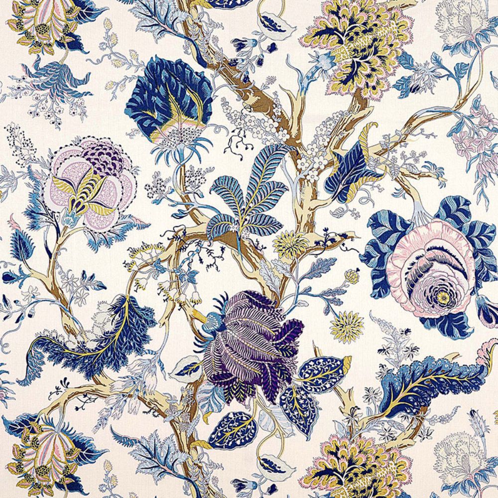 Schumacher 175781 Indian Arbre Fabric in Hyacinth