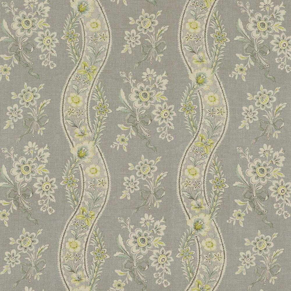 Schumacher 175981 Le Castellet Fabric in Grisaille & Jonquil