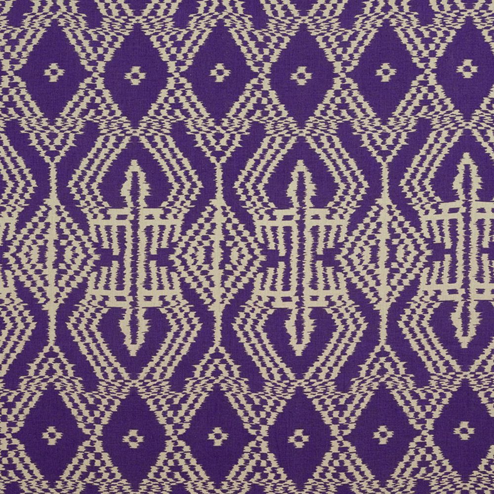 Schumacher 176091 Asaka Ikat Fabric in Violet