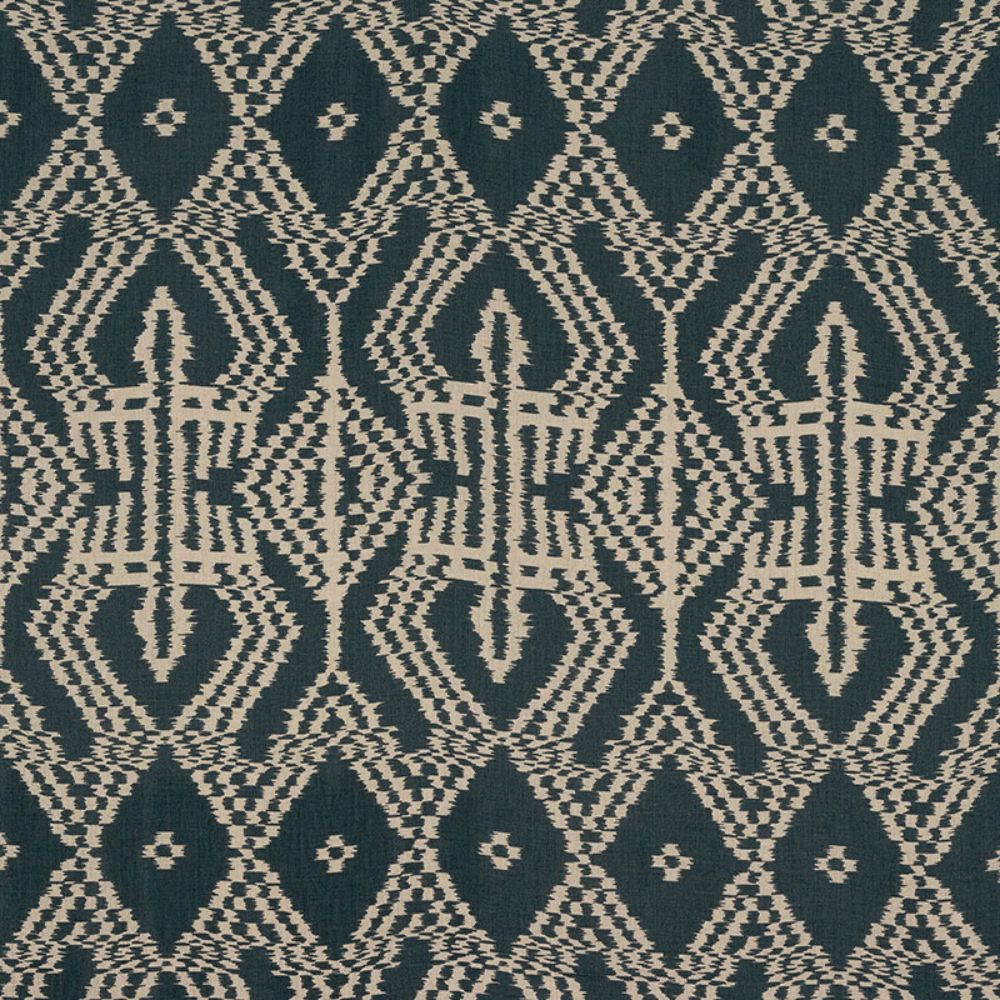 Schumacher 176094 Asaka Ikat Fabric in Charcoal