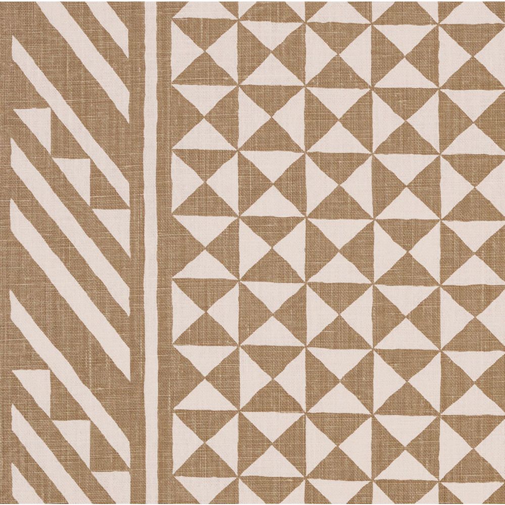 Schumacher 176303 Nuba Fabric in Taupe