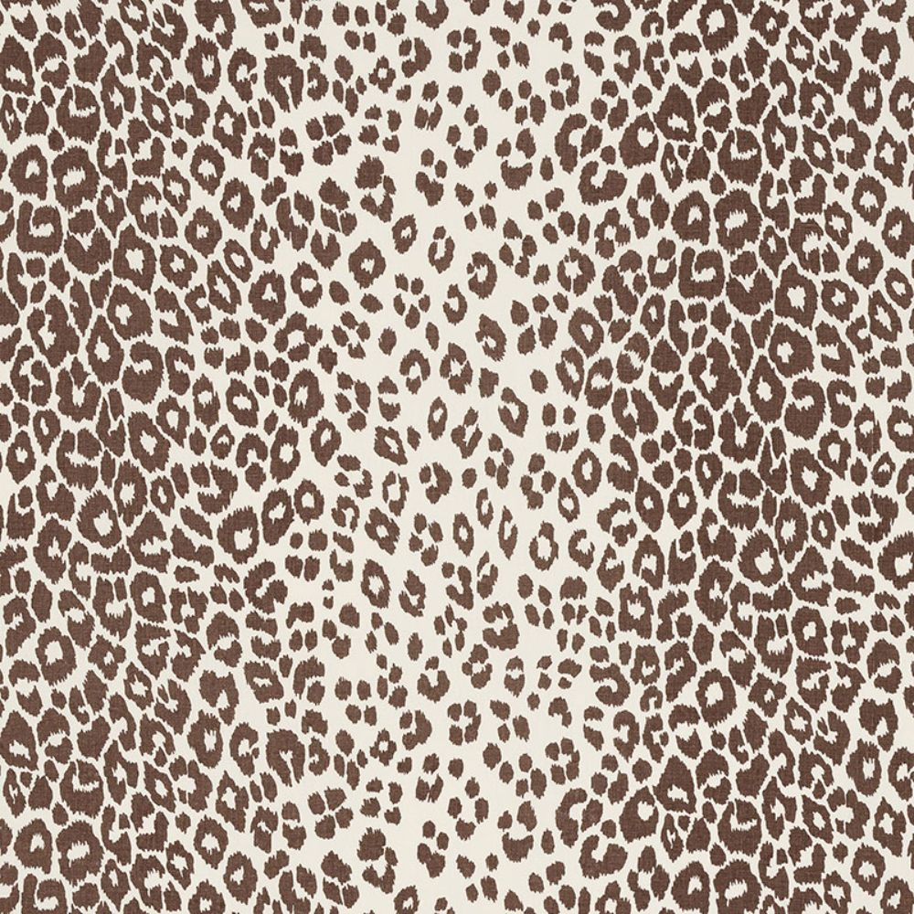 Schumacher 176450 Iconic Leopard Fabric in Brown
