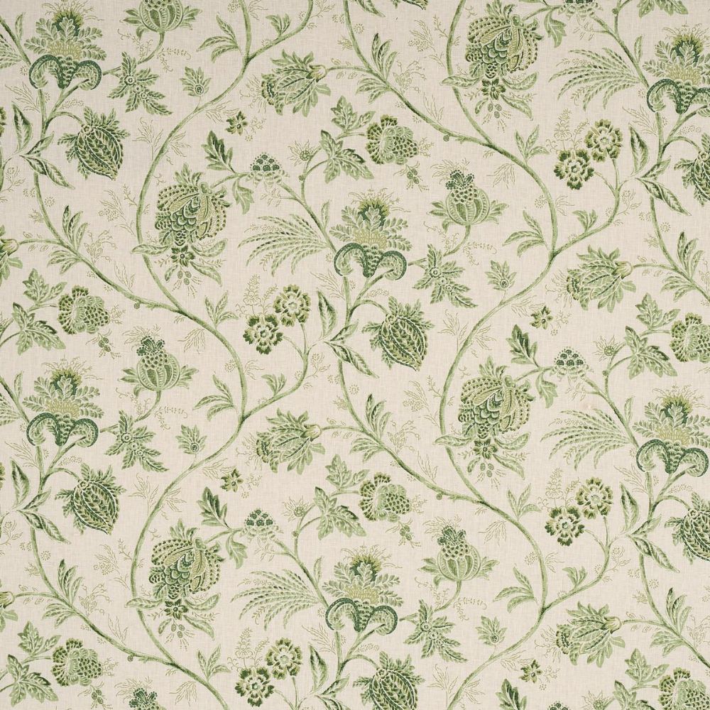 Schumacher 176492 Mark D. Sikes Chinoiserie Vine Fabric in Leaf Green